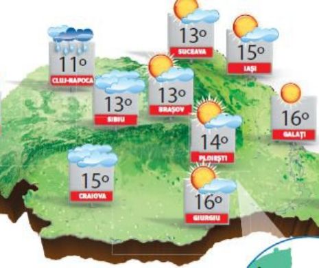 Valorile termice vor fi mai mici decât cele normale pentru această perioadă | PROGNOZA METEO