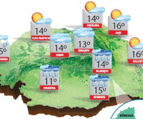 Vreme rece, cu ploi locale, ceață, dar și precipitații mixte la peste 1800 de m altitudine | PROGNOZA METEO