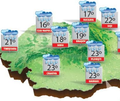 Vreme rece pentru această dată, cu ploi, vânt și descărcări electrice | PROGNOZA METEO