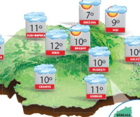 Vreme rece, sub limitele normale perioadei, în special în est, sud și centru | PROGNOZA METEO