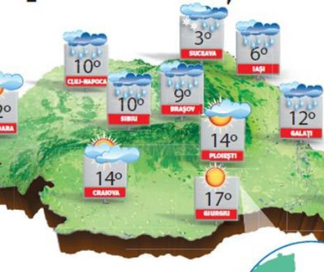 Vremea se va menține rece, ziua, cu precădere în nord-est, iar noaptea în toată țara | PROGNOZA METEO