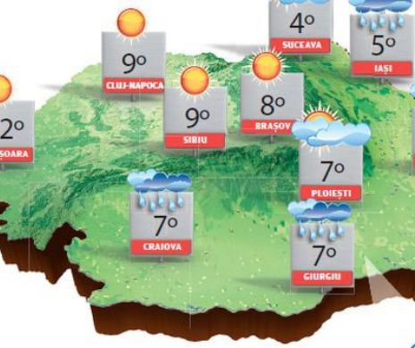 Ceață, burniță și vânt moderat, în sudul și estul țării, în rest, vreme frumoasă | PROGNOZA METEO