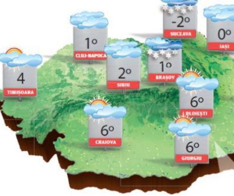 Vreme foarte rece cu vânt și ninsori slabe în nordul, centrul, estul țării și la munte | PROGNOZA METEO