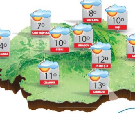 Vremea se mai înbunează, dar ceața sau nebulozitatea joasă rămân prezente mai ales dimineața | PROGNOZA METEO