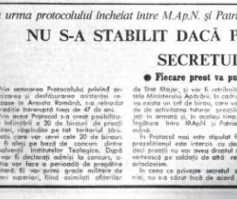 Deși Biserica s-a înțeles cu Armata, nu se știe dacă preoții militari vor respecta taina spovedaniei | Memoria EVZ
