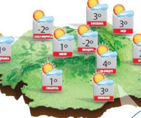 Vreme foarte rece pentru această perioadă cu minime de până la -19 grade Celsius | PROGNOZA METEO