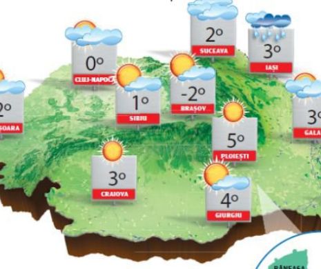 Vremea va fi geroasă, dar însorită în toată țara, cu cer variabil și vânt slab | PROGNOZA METEO