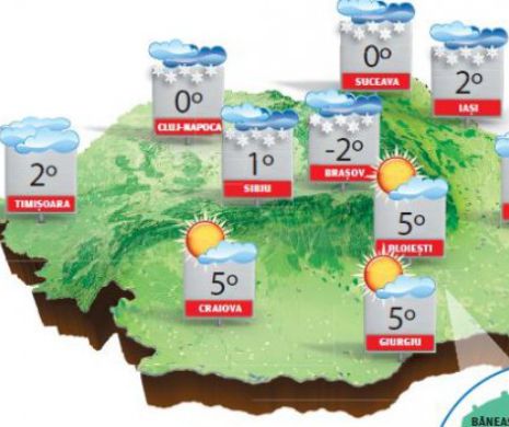 Vremea va fi rece, temporar va ninge slab, iar vântul va fi mai activ pe crestele montane | PROGNOZA METEO