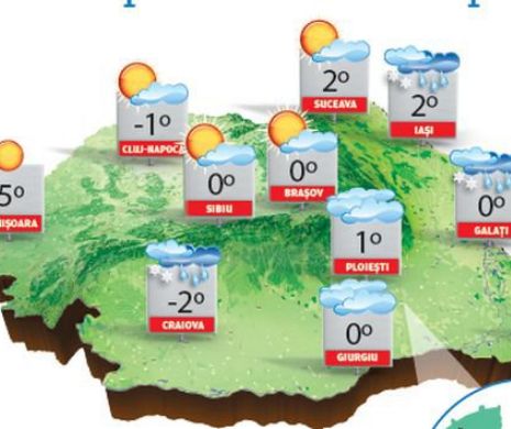 În cea mai mare parte a țării, temperaturile se apropie de cele normale pentru această perioadă | PROGNOZA METEO