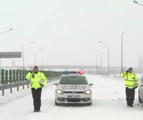 Polițiștii l-au omagiat în teren pe colegul omorât la Vișeul de Jos. Pe Autostrada A2, au pornit sirenele și au stat așa câteva minute