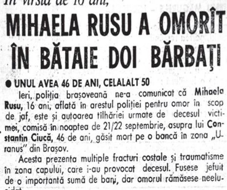 O adolescentă de 16 ani a omorât în bătaie doi adulți | Memoria EVZ