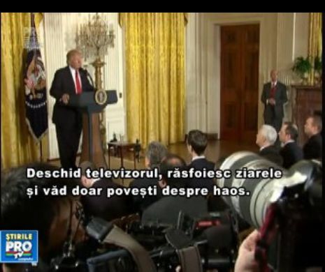 Trump la primul bilanţ după patru săptămâni la Casa Albă. Presa din nou în vizor: “incorecţi” care scriu “ştiri false”