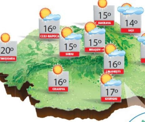 Vremea se va încălzi de la o zi la alta, cerul va fi senin, iar precipitațiile vor fi reduse | PROGNOZA METEO