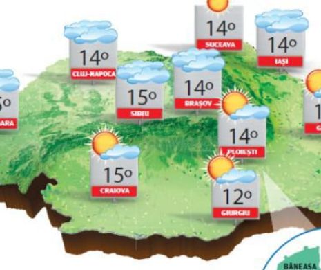 Cerul va fi mai mult noros, dar, printre nori și ploaie își face apariția și soarele | PROGNOZA METEO