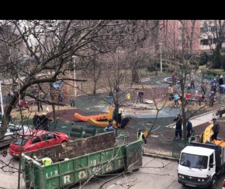 Cum a fost retrocedat în natură un parc din Sectorul 3, după ce iniţial Sorin Oprescu a acordat măsuri reparatorii proprietariilor. Părinţii protestează! EXCLUSIV
