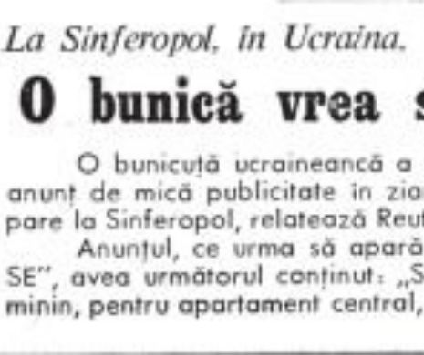 „Schimb bebeluș de cinci luni pe un apartament mobilat” | Memoria EVZ