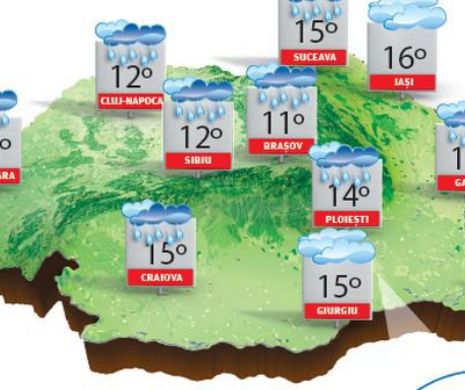 Vreme deosebit de caldă, dar ploioasă în majoritatea regiunilor | PROGNOZA METEO