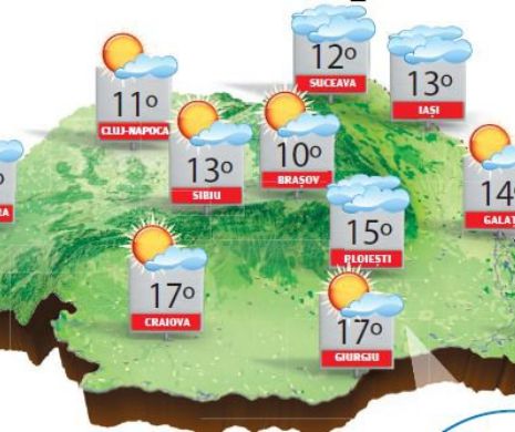 Vreme frumoasă, cu cer variabil și cu temperaturi mai ridicate decât cele specifice datei | PROGNOZA METEO