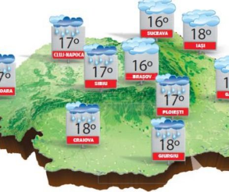 Temperaturi normale pentru prima decadă a lunii aprilie, cu averse și posibile descărcări electrice | PROGNOZA METEO