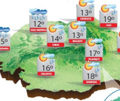 Vremea se va menține ușor mai rece decât în mod obișnuit, cu ploi, ninsori și vânt | PROGNOZA METEO