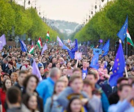 Budapesta. Ungurii vor Europa, nu Rusia. Mii de oameni au protestat în stradă contra apropierii de Kremlin