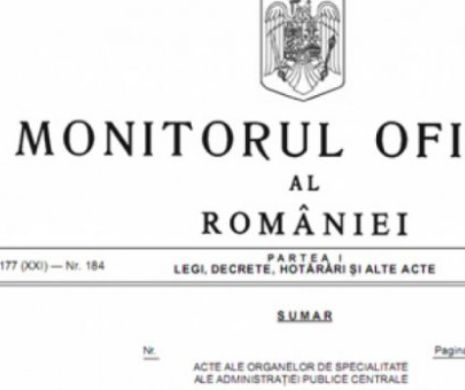 MONITORUL OFICIAL va fi disponibil GRATUIT în format electronic