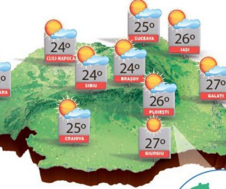 Vremea va fi frumoasă și va continua să se încălzească, cu cer senin și înnorări trecătoare | PROGNOZA METEO