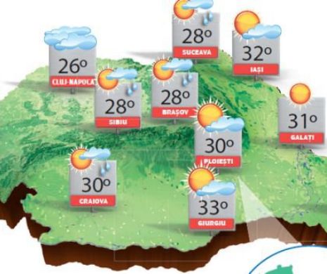 Începând din această seară, ploile vor fi prezente aproape peste tot, iar temperaturile scad | PROGNOZA METEO