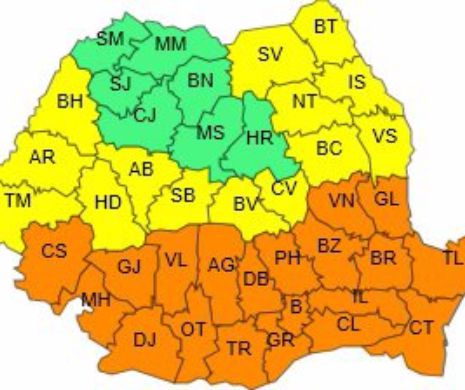 STAREA VREMII: Cod PORTOCALIU în jumătate de țară. Poate fi mai RĂU