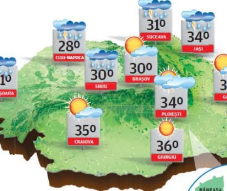 Vreme caniculară în aproape toată țara, cu disconfort termic ridicat | PROGNOZA METEO