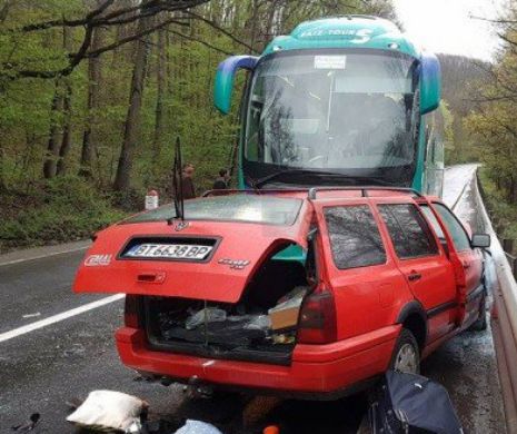 ACCIDENT pe DN1. Un autocar a fost la un pas de o TRAGEDIE