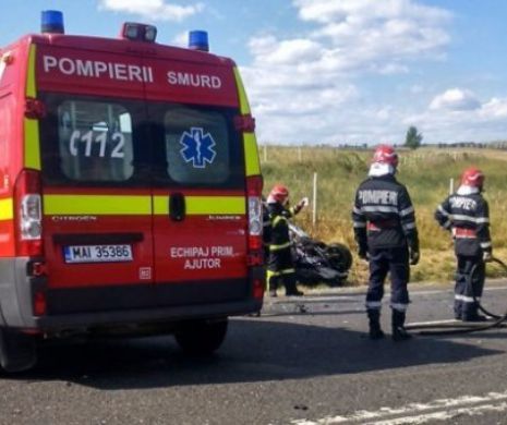 ACCIDENT înfiorător pe DN2. Două persoane au DECEDAT
