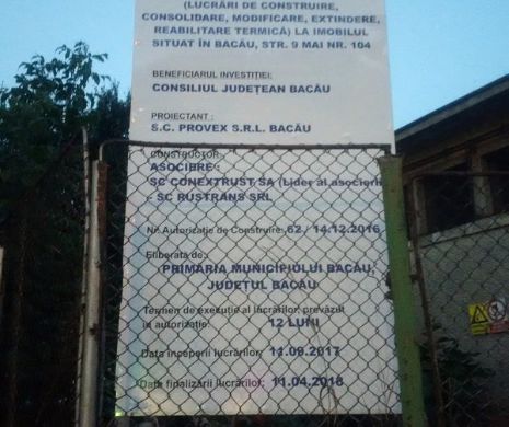 Denunțătorul de serviciu al DNA Bacău modernizează viitorul sediu al DNA Bacău