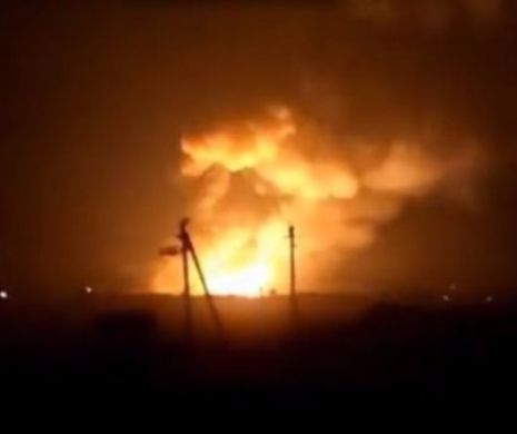 INCENDIU la un depozit de ARMAMENT din UCRAINA. Autorităţile sunt în ALERTĂ – VIDEO