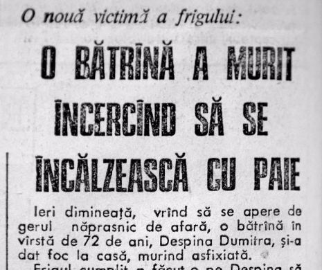 O bătrână s-a asfixiat cu fum de paie arse