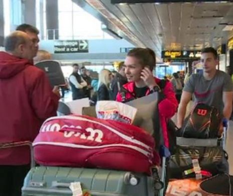 Halep a revenit în țară, după eșecul de la Singapore. PRIMELE REACȚII
