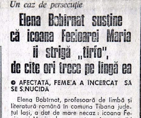 O ieșeancă acuză icoana Fecioarei Maria că îi strigă: „Târfo!”
