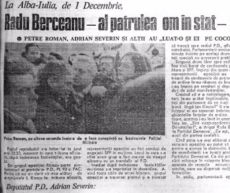Opozanții au încasat-o după ce nu au vrut să stea lângă Ion Iliescu