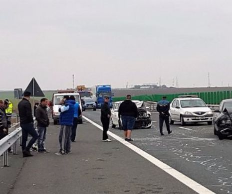 Trafic blocat pe Autostrada Soarelui. Accident în lanț