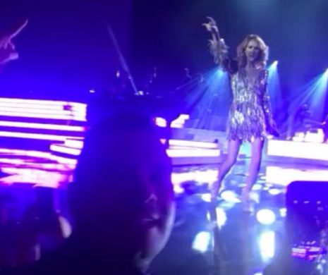 Un cunoscut artist din România a dat mâna cu Celine Dion