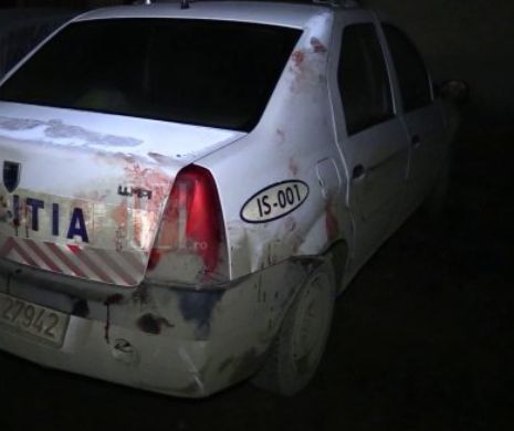 Alți POLIȚIȘTI ATACAȚI. Un atacator a SPART mașina MAI