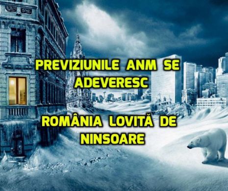 Atenție, VINE ZĂPADA! Ninsori și viscol în APROAPE TOATĂ ȚARA