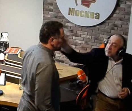 Pumni în direct între jurnalişti din cauza lui Stalin. Video în articol cu BĂTAIA