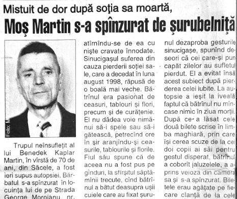 S-a spânzurat cu cravata prinsă de o șurubelniță înfiptă în tocul ușii