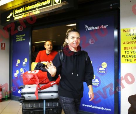 Simona Halep a revenit în țară, dar a fost reținută în declarații | GALERIE FOTO