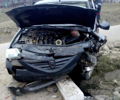 VASLUI. “Dumnezeu” a făcut un accident rupt de beat