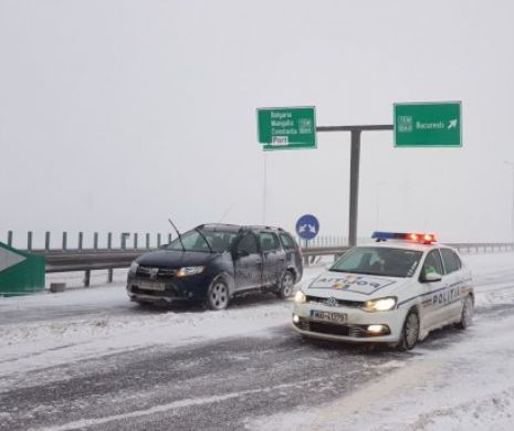 CIRCULAȚIA rutieră, LOVITĂ de VREMEA POLARĂ. Autostrada A2, ÎNCHISĂ temporar