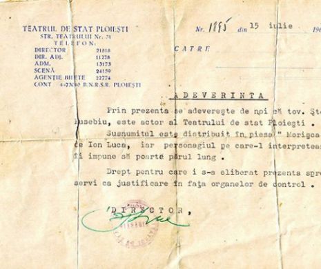 Despre apucăturile ORGANELOR:  Adeverinţă de la MILIŢIE  pentru a purta părul lung şi barbă. Foto în articol