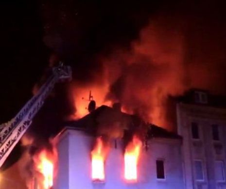 Sediul POLIȚIEI din VASLUI a luat FOC. Pompierii au intervenit imediat