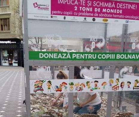 Bănățeni darnici. S-au strâns peste 2,5 tone de monede pentru copiii bolnavi de cancer